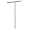Laundry drying stand T-shape, steel tube 60mm | cross tube with 8 round pins 10x40mm | t-connector, 2-part with bolt M10 | total height: 2500mm | total width: 1500mm | with ground anchor, | hot-dip galvanized